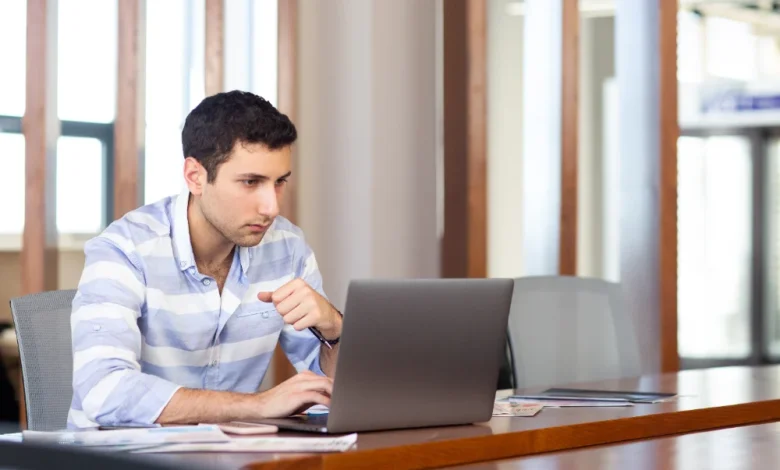 Meta's AI chatbot concept with a futuristic search engine interface displayed on a digital screen.