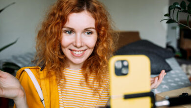 Influencer showcasing a paid partnership on Instagram Reels.