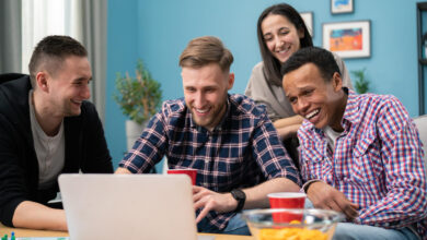 A LinkedIn advertisement form on a laptop screen, showcasing a lead generation form in testing.