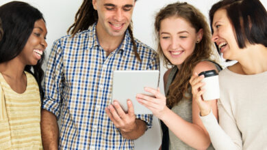 A smartphone displaying a Snapchat event advertisement with vibrant colors and interactive elements.