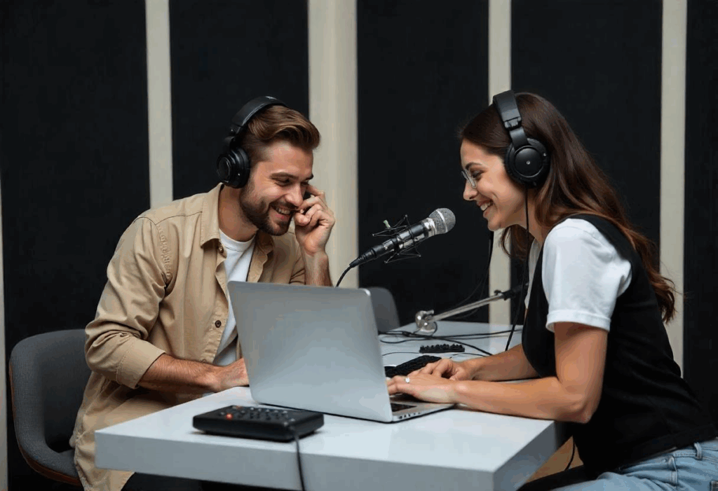 A YouTube creator interacting with new ad options on the platform, showcasing monetization features.