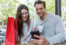 A YouTube video player displaying a shoppable video ad with clickable product links.