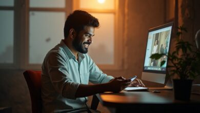 Team members working together in Canva's collaborative design space