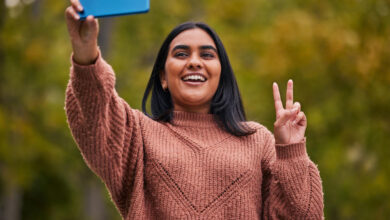 User editing a photo on Instagram using AI-powered tools