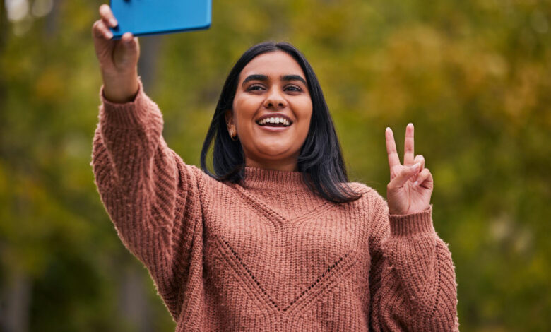 User editing a photo on Instagram using AI-powered tools