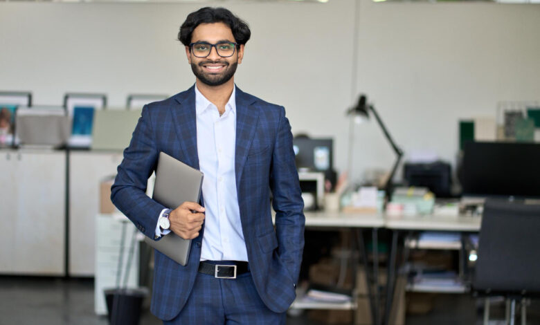 Professional using LinkedIn video cover story to enhance personal brand