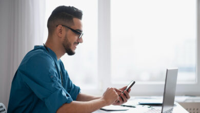 Twitter Professional Profile layout showing business contact info and features