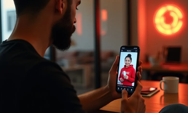 TikTok AI avatar example representing a branded character in a video interface