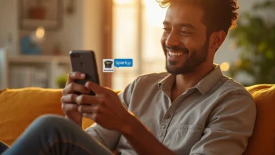 A customer using Walmart’s mobile app to interact with shoppable video content powered by AI assistant Sparky.