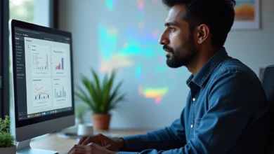 Screen showing Google Marketing Platform dashboard with AI-powered media mix modeling analysis