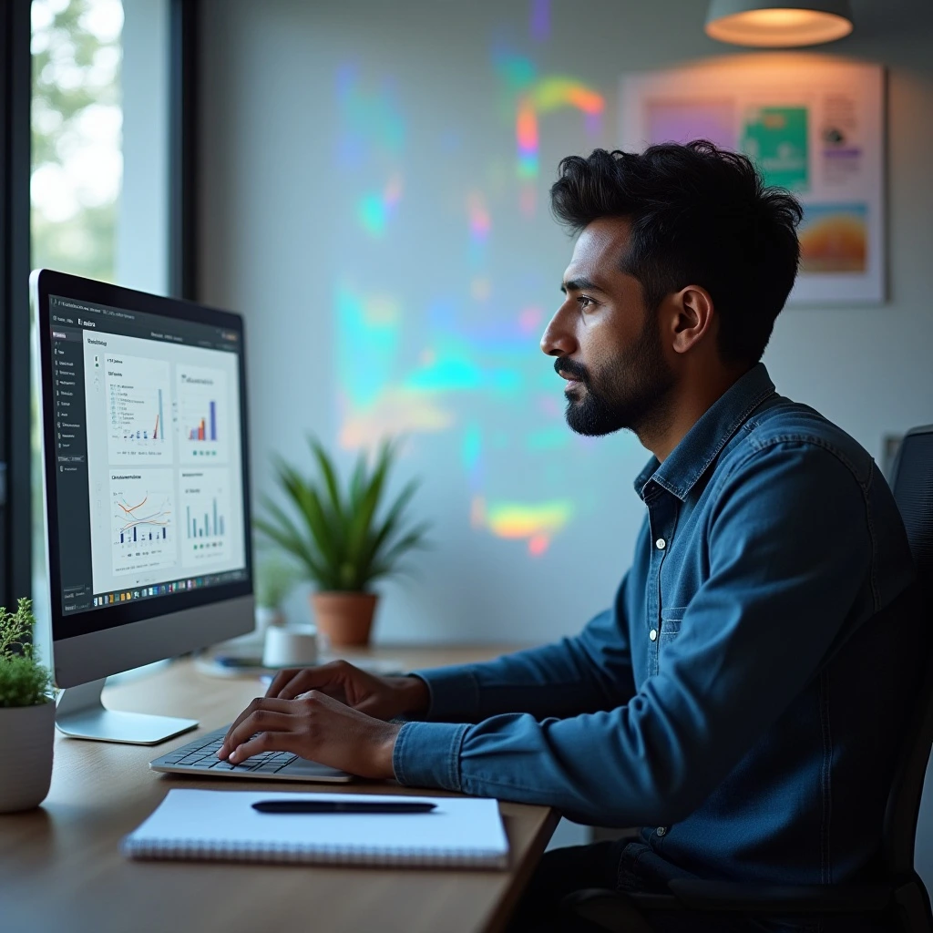 Screen showing Google Marketing Platform dashboard with AI-powered media mix modeling analysis