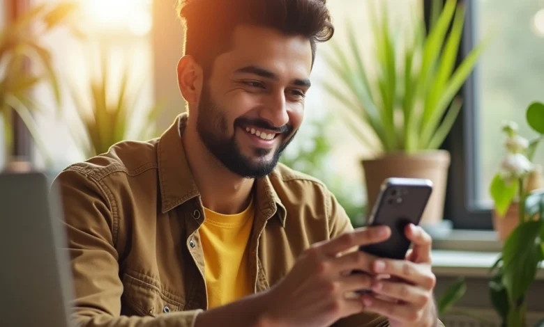 business professionals reviewing Instagram Live Highlights on a mobile phone.