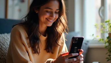 Young content creator using Instagram Reels new audio tools on smartphone