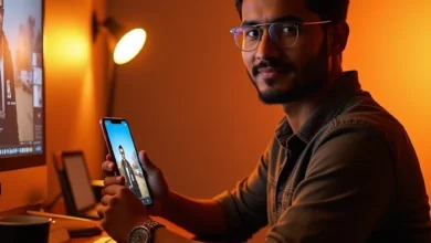 Indian content creator using Instagram Reels Remix feature to create collaborative video content.