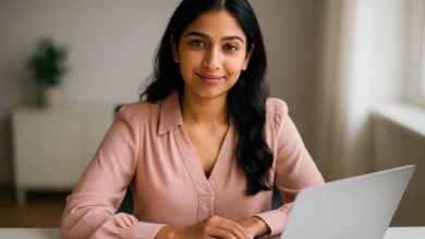 A professional using LinkedIn mobile app to upload a video cover story for their profile.