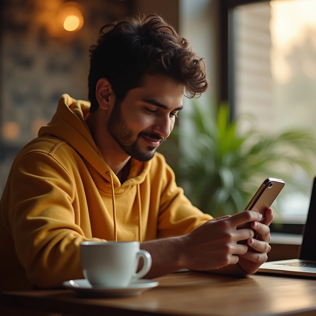 Young user exploring Snapchat Discover tab with personalized content tiles on smartphone