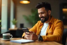 Indian influencer engaging with the Threads app for content discovery and brand visibility