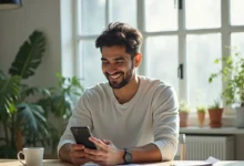 Young user animating a photo using TikTok AI Alive real-time video effects on smartphone