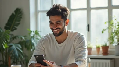 Young user animating a photo using TikTok AI Alive real-time video effects on smartphone