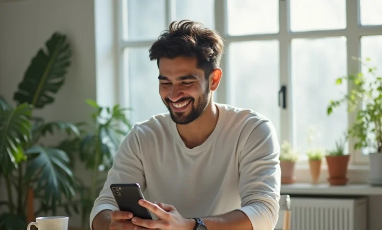 Young user animating a photo using TikTok AI Alive real-time video effects on smartphone