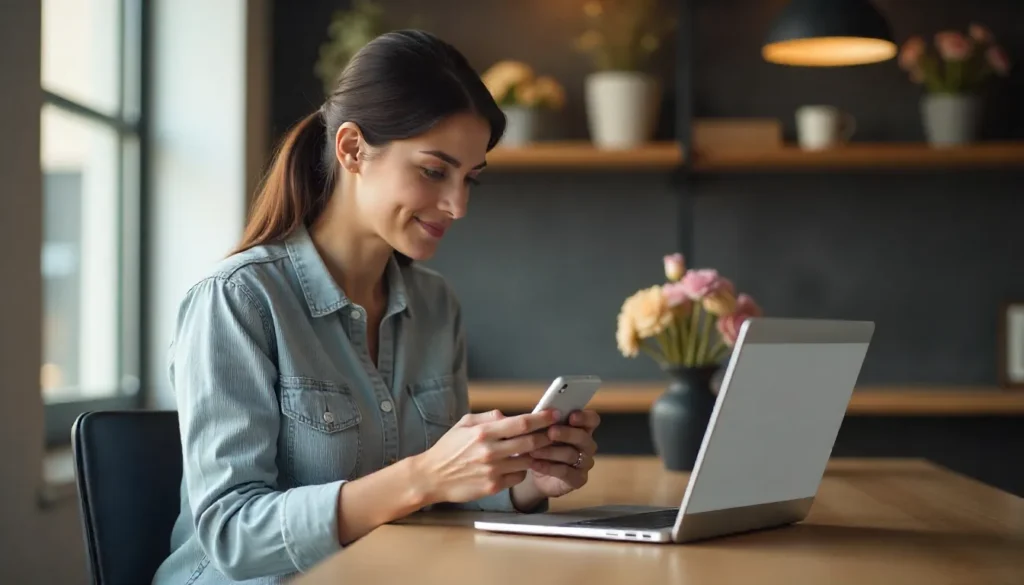 AI chatbot on WhatsApp helping a small business owner respond to customer queries