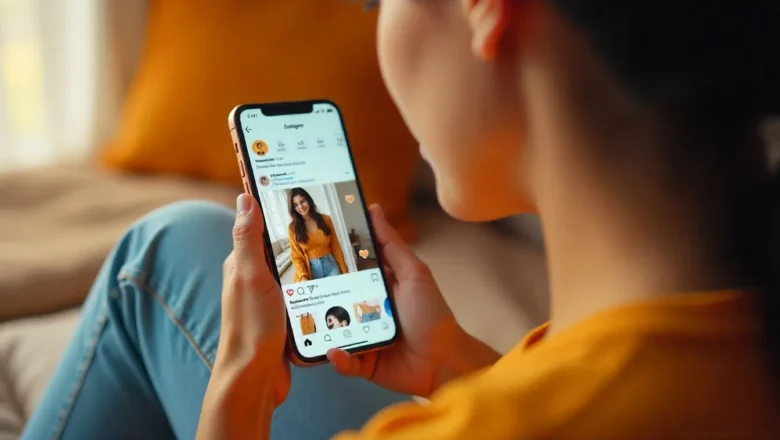 Instagram Shoppable Story showing AI-recommended fashion products in real time