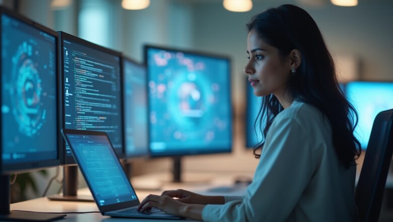 Indian professional holding a smartphone, representing Instagram’s AI-Powered Content Moderation for brand safety.