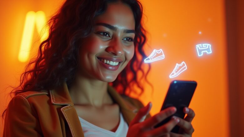 Instagram user interacting with AI-powered shoppable stories for e-commerce.