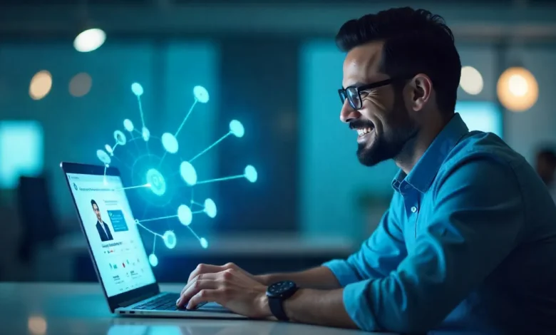 LinkedIn interface showing AI-powered candidate matching and ranked talent suggestions