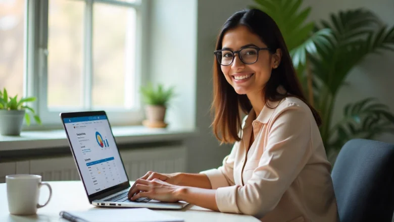 An individual using LinkedIn’s Job Seekers Dashboard on a laptop, reviewing AI-powered job matches and skill analysis.