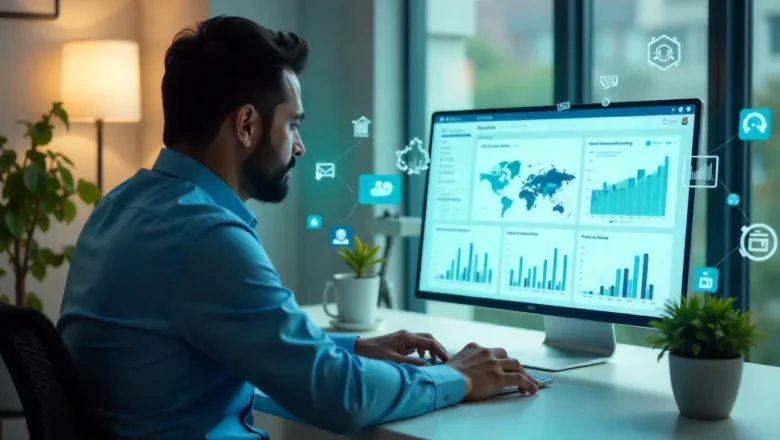 HR professional analyzing LinkedIn Talent Insights dashboard with real-time hiring trends, skill gaps, and talent mapping.