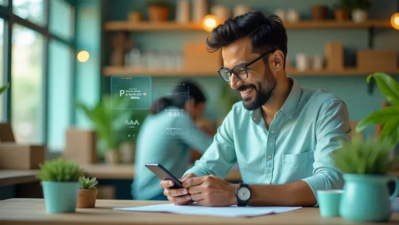 Marketer analyzing Pinterest’s AI-Powered Trend Detection dashboard with trending product visuals and shopping behavior insights