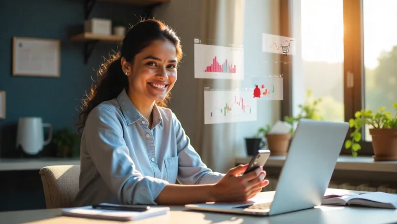 E-commerce marketer using Pinterest’s AI-Powered Trend Forecasting to analyze shopping trends and consumer behavior.