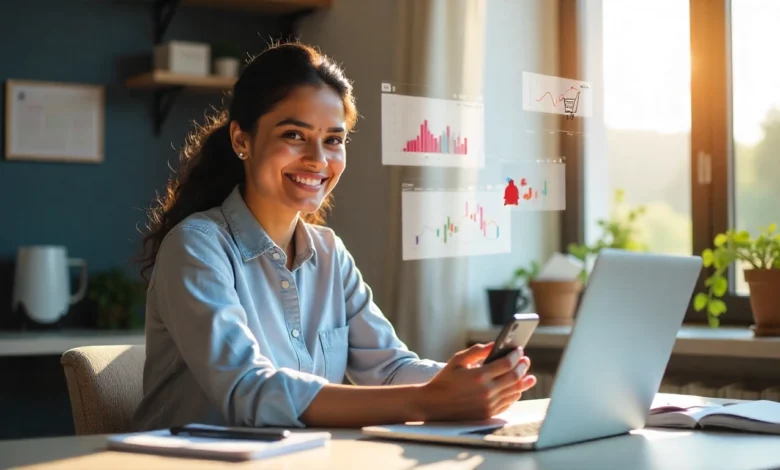 E-commerce marketer using Pinterest’s AI-Powered Trend Forecasting to analyze shopping trends and consumer behavior.