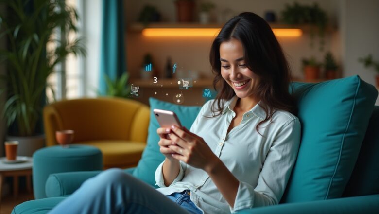 Indian shopper exploring personalized product recommendations on Pinterest using the new Pin-Tasting feature for a tailored shopping experience.