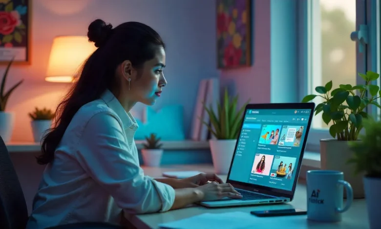 Marketer using TikTok’s AI tools to generate dynamic video ads with product showcases and real-time personalization.