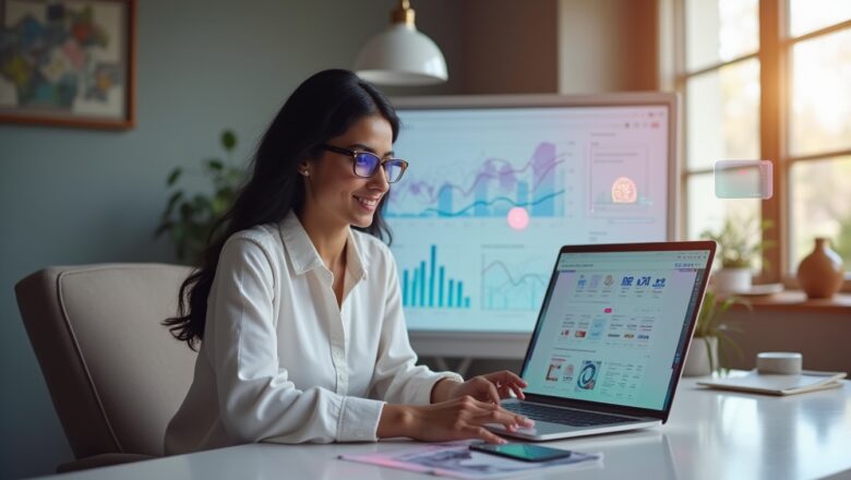 Professional reviewing TikTok’s AI-Based Video Performance Analytics dashboard to optimize video campaigns.