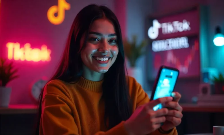 AI-generated TikTok Story ad showing animated photos and visual effects in a mobile screen