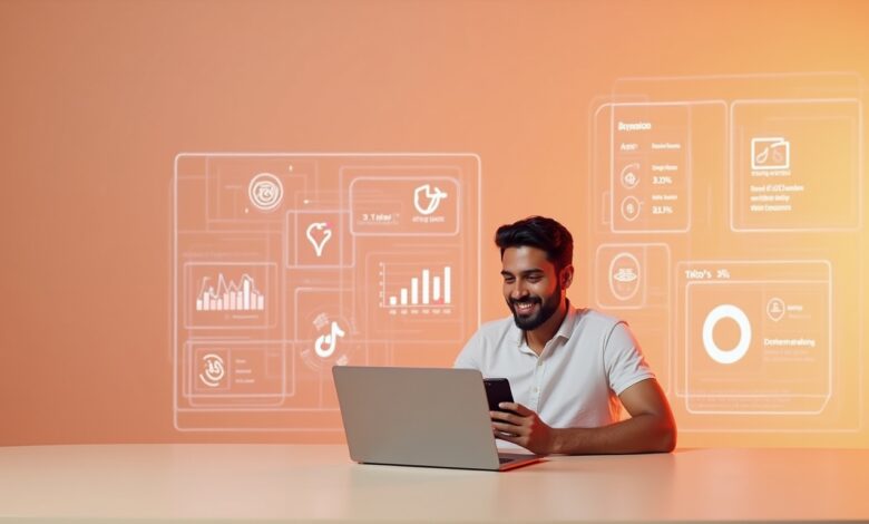 Indian business professional using WhatsApp’s AI-Powered Smart Replies for efficient customer communication.