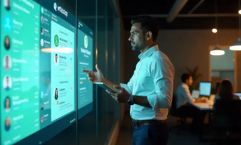 Two business WhatsApp accounts managed from a single smartphone