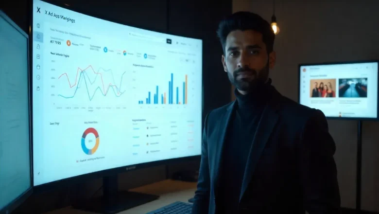 X's smart advertising tools dashboard showing real-time campaign analytics