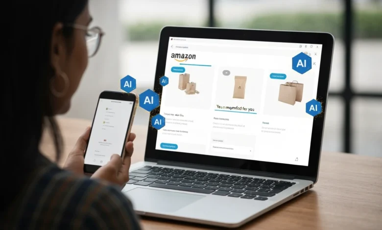 AI-powered product recommendations on Amazon shopping platform
