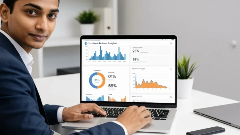 Facebook Business Insights Dashboard with analytics overview