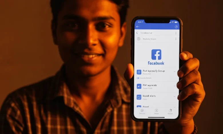 Admin moderating Facebook Community Groups with automation tools