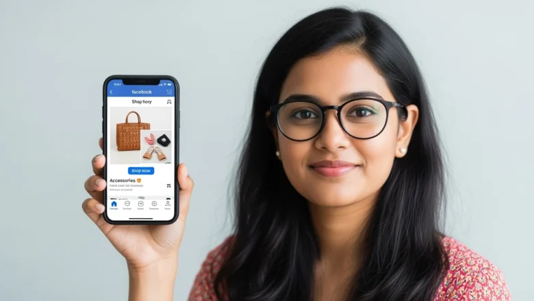 A Facebook Story featuring the new ‘Shop Now’ button, showcasing a product being advertised with a direct link for purchasing