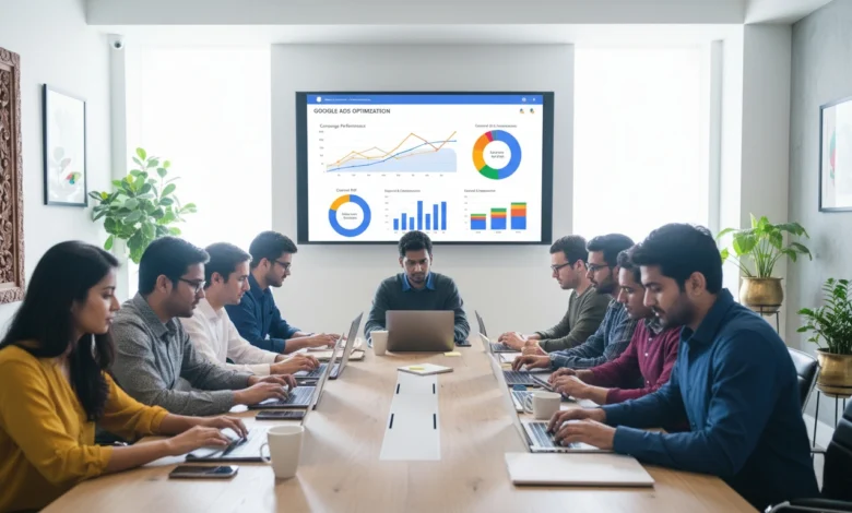 Digital marketing expert optimizing Google Ads campaigns for business growth