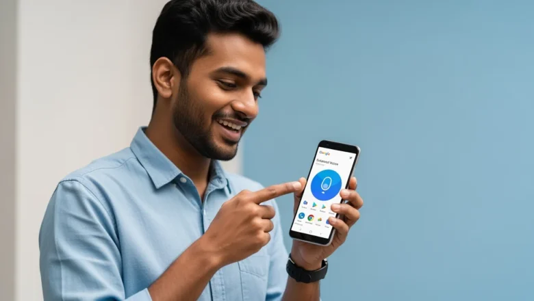 Mobile device showing voice search feature with Google’s enhancements
