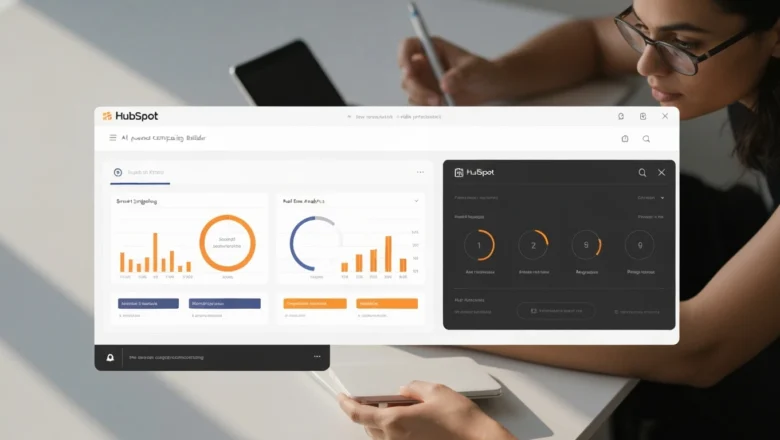 HubSpot AI-powered campaign builder dashboard view