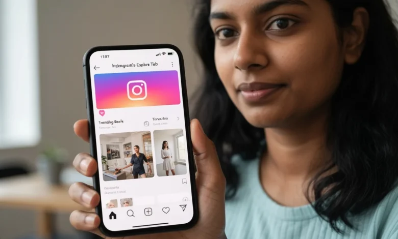 Instagram Explore Tab showing personalized recommendations for users