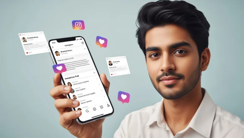 Brand using Instagram interactive polls in stories to engage followers